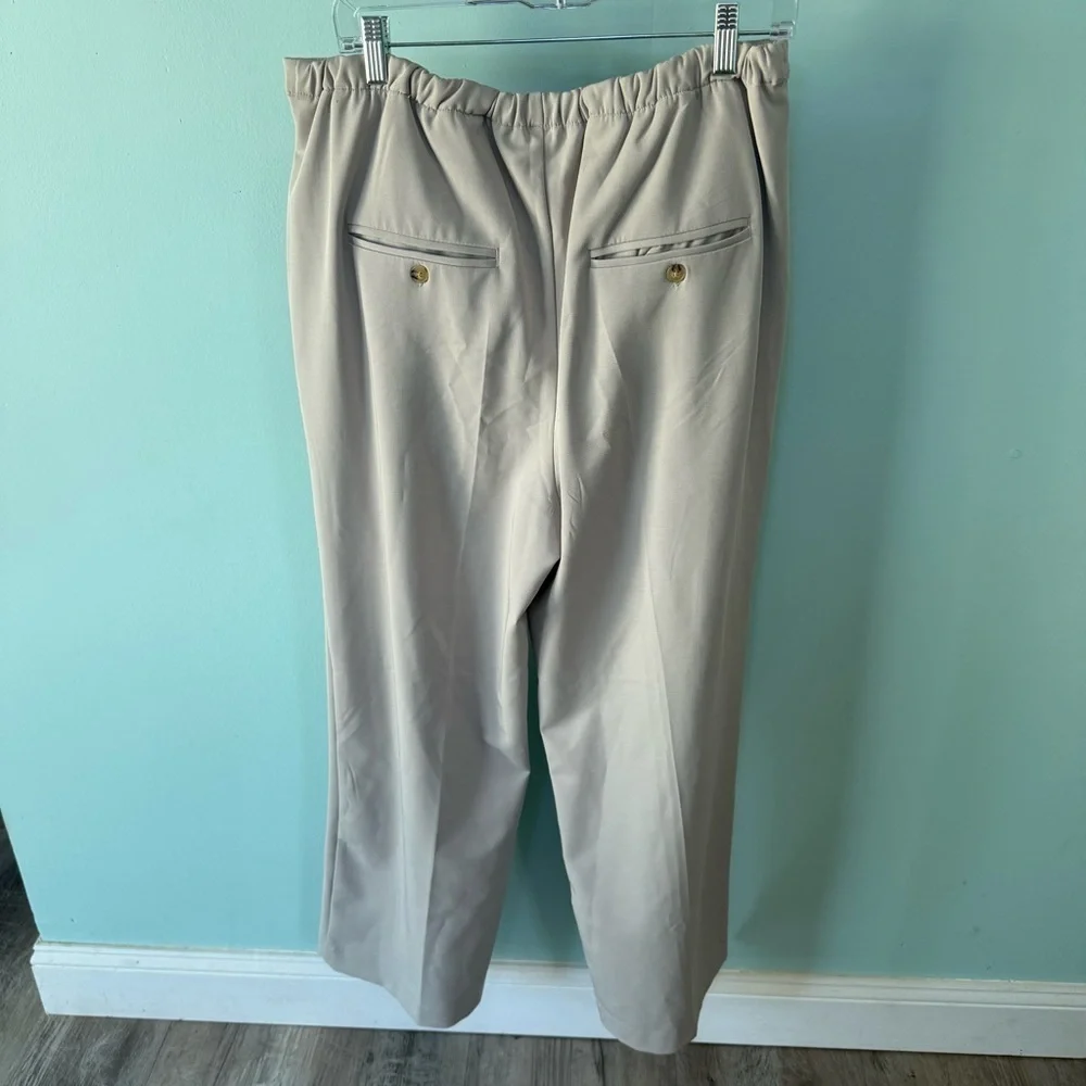 Free People Light Gray Pants with Metallic Accent